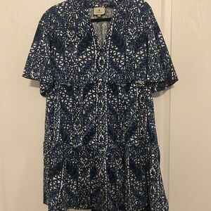 Tuckernuck Blue and White Floral Dress